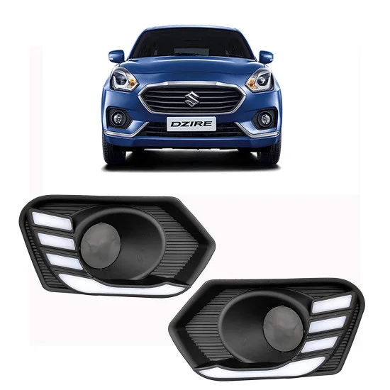 Buy Maruti Suzuki Dzire 2017 LED Front DRL Fog Light Accessories